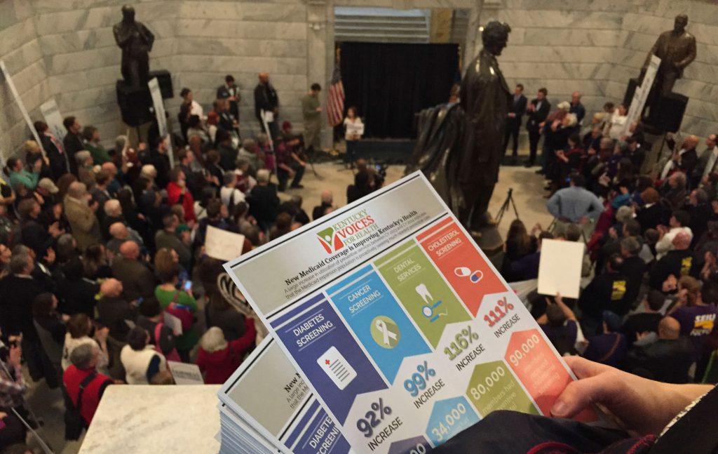 Crowd of people in capitol building